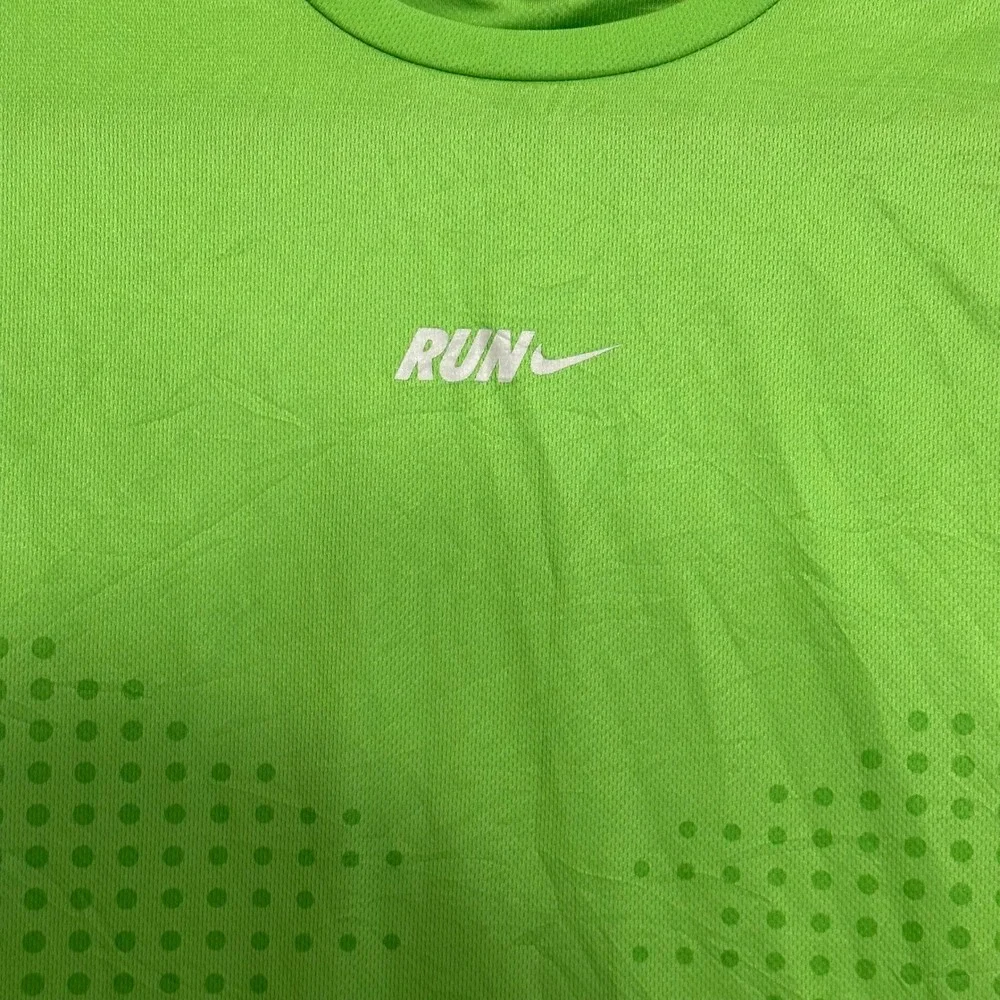 Nike Dri-FIT Running Tank Top Mens Small Lime Green Sleeveless Training Shirt